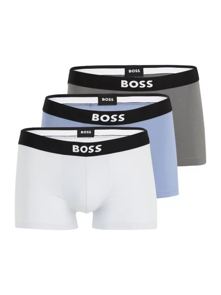BOSS Boxeri David Beckham albastru deschis / pământiu alb murdar negru