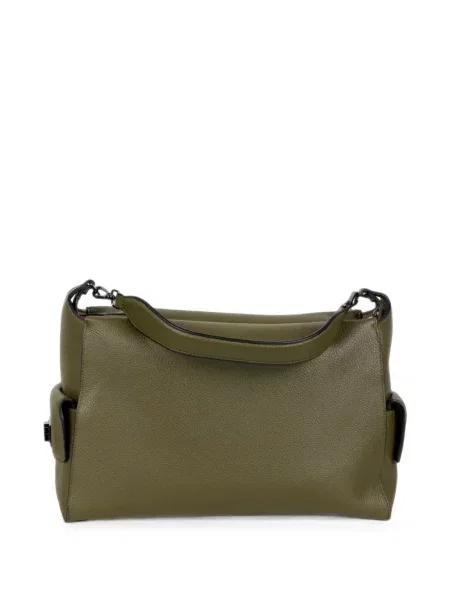 Kožna shopper torbica Ermanno Firenze zelena