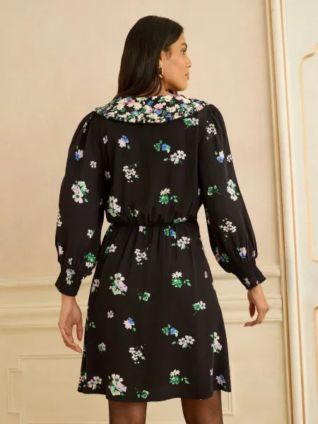 Love & roses Obleka svetlo modra / svetlo zelena / pastelno roza črna