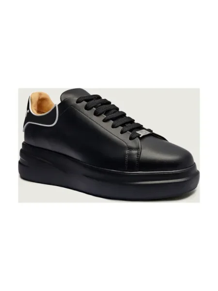 Philipp Plein De piele sneakers Lo-Top negru