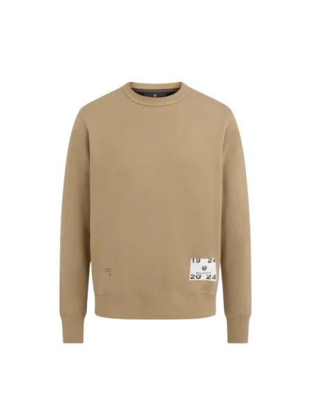Sweter Belstaff z naszywkami beżowy