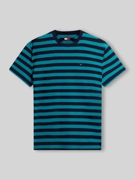 T-shirt o kroju regular fit z czystej bawełny Tommy Jeans zielona