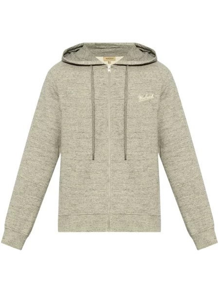 Hanorac cu glugă Woolrich cu imagine gri