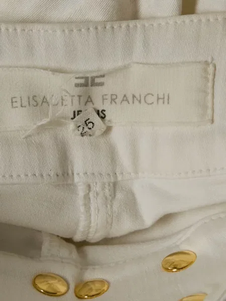 Blugi Elisabetta Franchi cu autograf alb