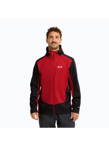 Geacă softshell pentru bărbați Jack Wolfskin Skyvail siren red roșu