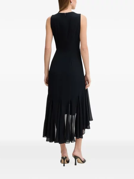Rochie midi Morgan cu cataramă asimetrică negru