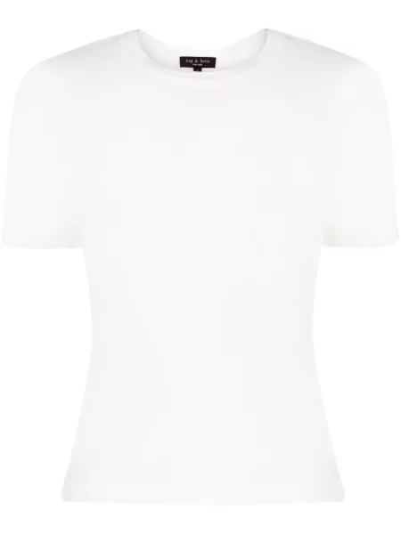 Къс тениска Rag & Bone от модал бяло