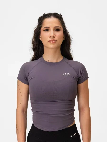 Neverover Sport top Hue taupe gri