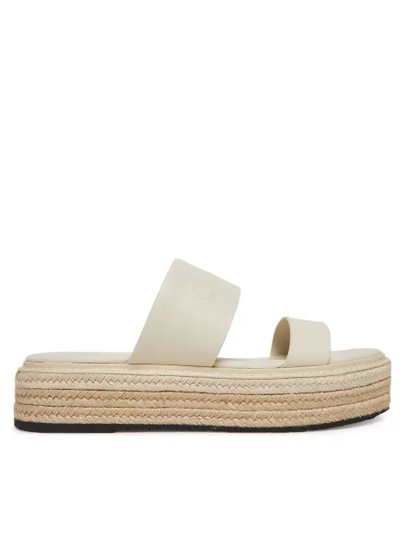 Espadrilės Calvin Klein Flatform Wedge Slide He Écru