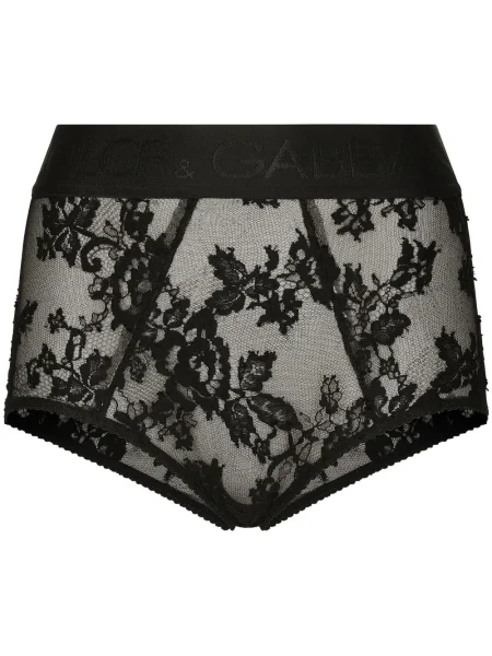 Chiloți Dolce & Gabbana din dantelă negru