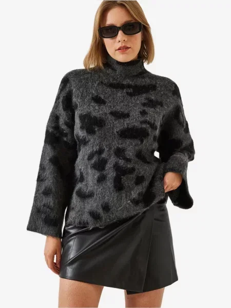 Bianco Lucci Svetr Pullover tmavě šedá