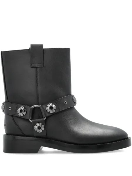 Botine Kate Spade cu model floral biker negru