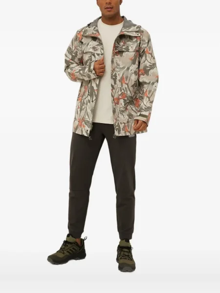 Geacă Columbia cu model floral cu glugă cu imagine verde