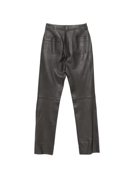 Pantaloni Alysi din piele maro