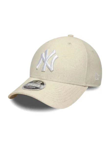 New Era czapka bejsbolówka z dodatkiem lnu LINEN MC NYY beżowa