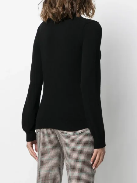 Cardigan Comme Des Garcons Play de lână cu motiv cu inimi negru