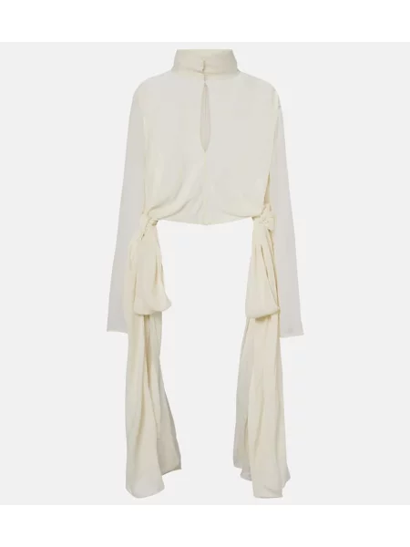 Bluză Alaïa transparente alb