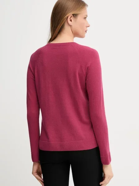 United Colors of Benetton pulover z dodatkom volne roza