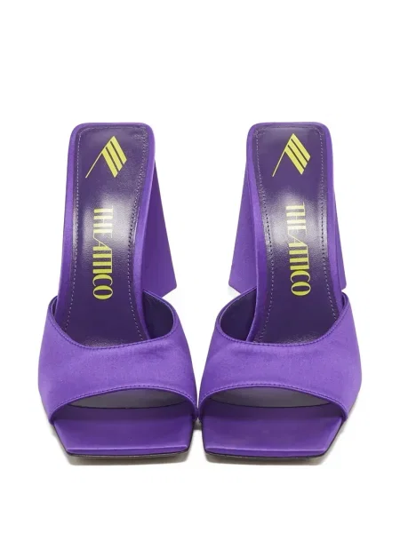 Sandály The Attico s hranatými špičkami fialové