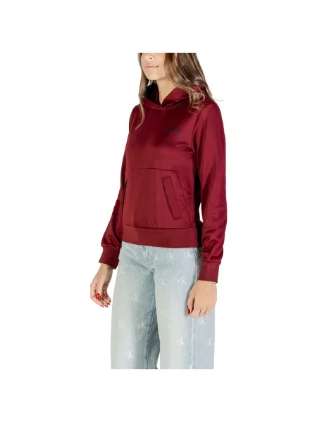 Geacă de blugi Calvin Klein Jeans roșu