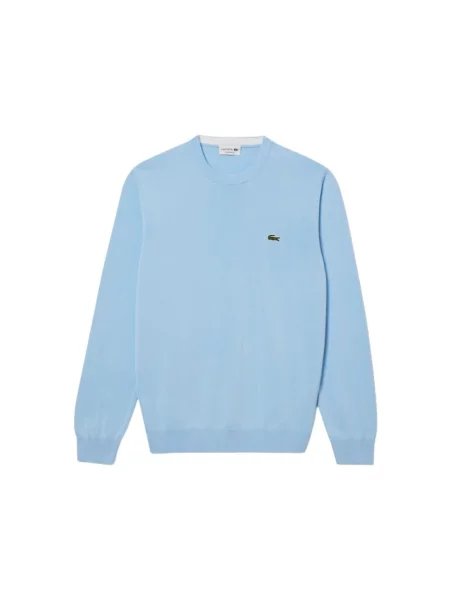 Sweter Lacoste z logo niebieski