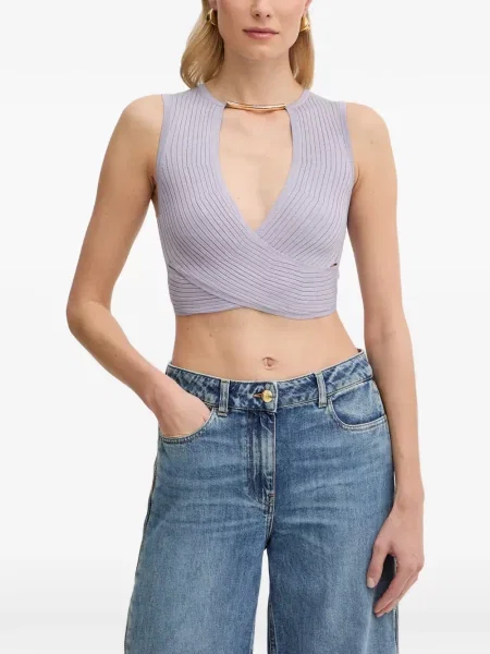 Top Elisabetta Franchi tricotate plic violet