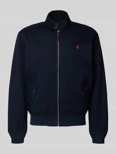 Kurtka bomber Ralph Lauren z logo niebieski