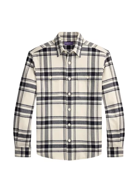 Cămașă Ralph Lauren Purple Label în carouri violet