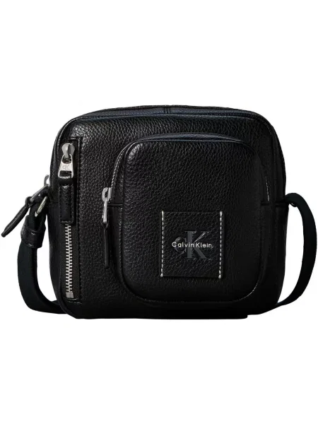 Taška cez rameno Calvin Klein Bold Pebble Square Crossbody čierna