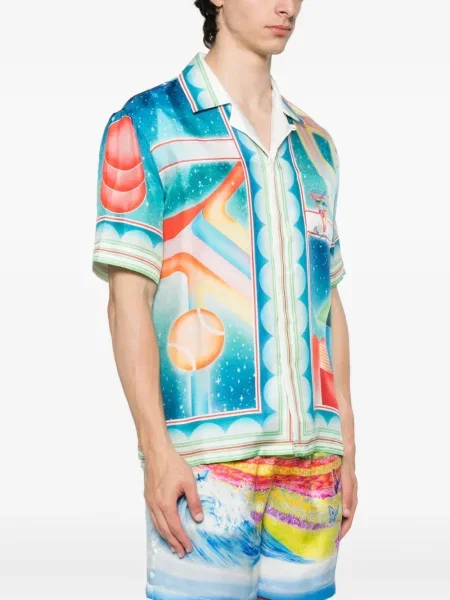 Hedvábná košile Casablanca s potiskem