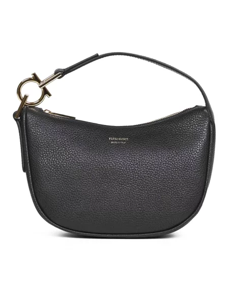 Top Ferragamo skórzany czarny