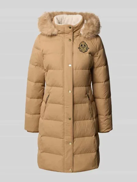 Płaszcz pikowany o kroju regular fit z odpinanym kapturem Lauren Ralph Lauren