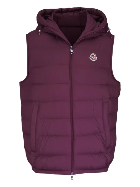 Vestă Moncler cu glugă roșu