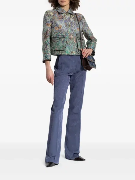 Pantaloni Etro cu model floral cu imagine albastru