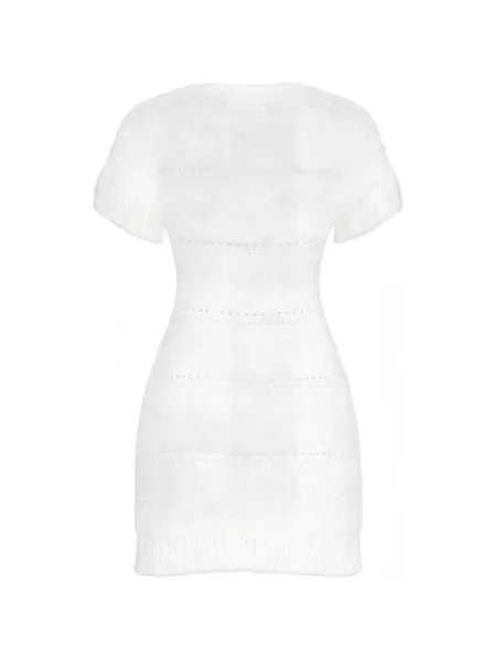 Rochie mini Cult Gaia cu franjuri alb