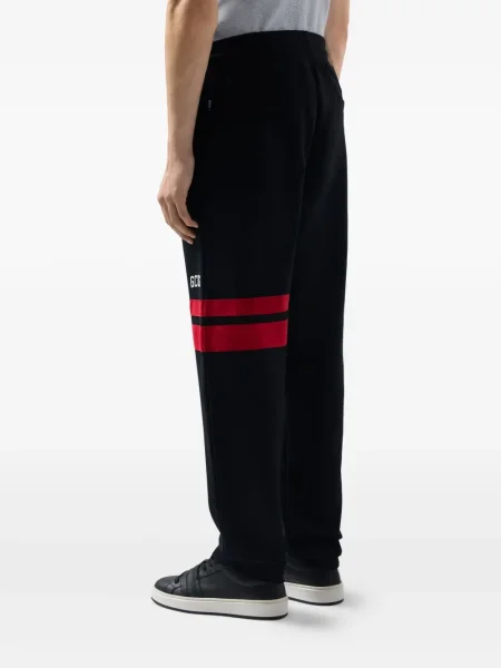 Pantaloni Gcds cu dungi cu imagine negru