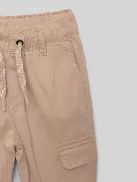 Spodnie cargo o kroju slim fit z ocieplanej mieszanki bawełny S.oliver Red Label beżowe