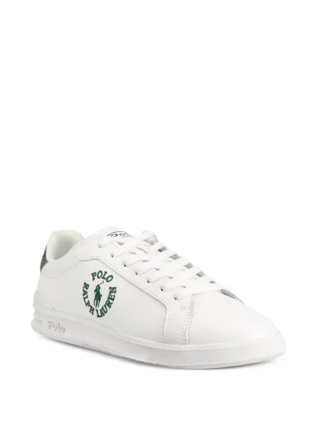 Botine Polo Ralph Lauren din piele cu autograf gri