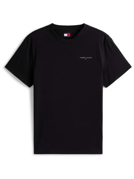 Tricou Tommy Jeans cu mâneci scurte negru