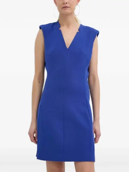 Rochie mini Morgan cu decolteu în V albastru