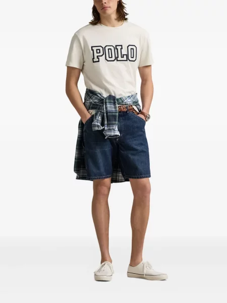 Tricou polo Polo Ralph Lauren cu imagine cu dungi din țesătură twill albastru