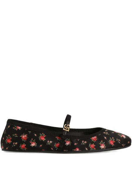 Balerini Dolce & Gabbana cu model floral negru