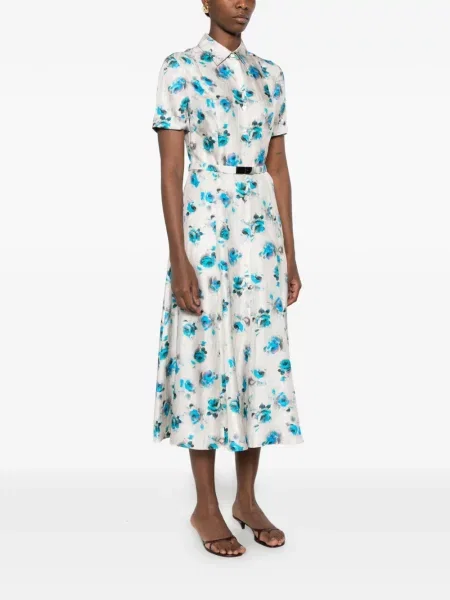 Virágos trapéz ingruha Tory Burch nyomtatás fehér