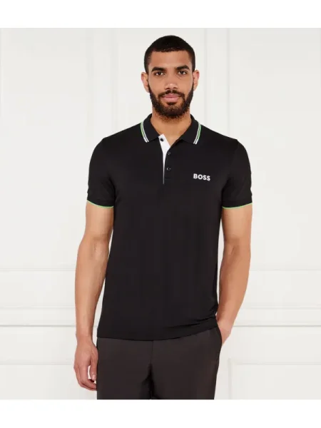 BOSS GREEN Polo Paddy Pro | stretch negru