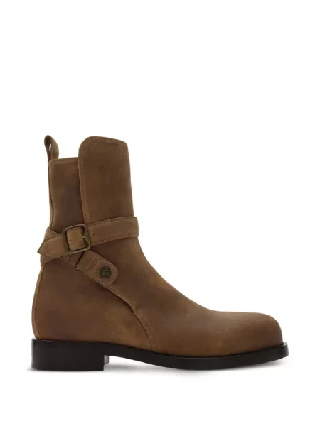 Ceruit botine Burberry din piele de căprioară maro