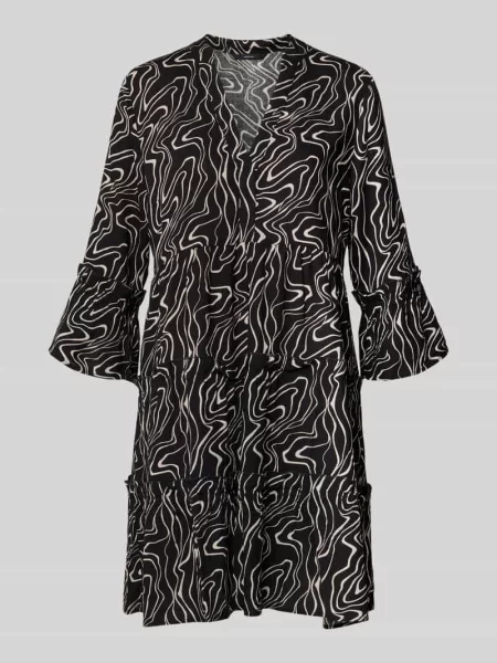 Rozkloszowana sukienka koszulowa z czystej model EASY JOY' Vero Moda czarna