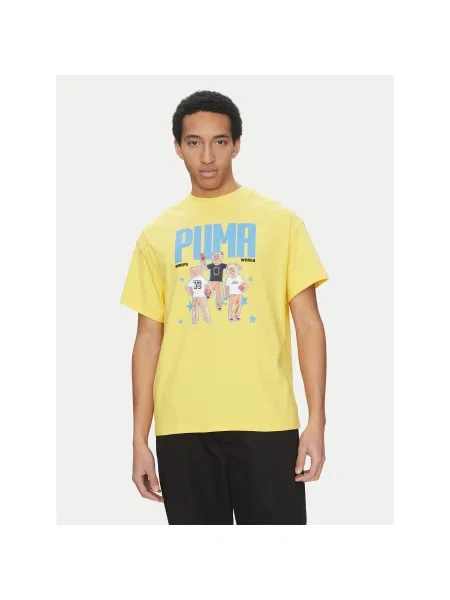 Puma Póló Dylan's World Regular Fit sárga