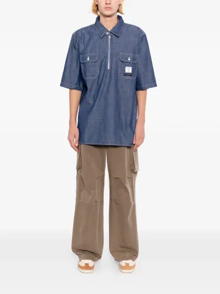 Tricou polo Engineered Garments albastru