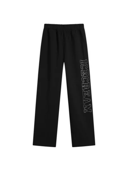 Spodnie dresowe Icecream z kryształkami czarne