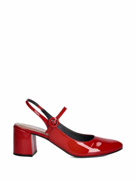 Pantofi cu toc Jonak Paris slingback roșu